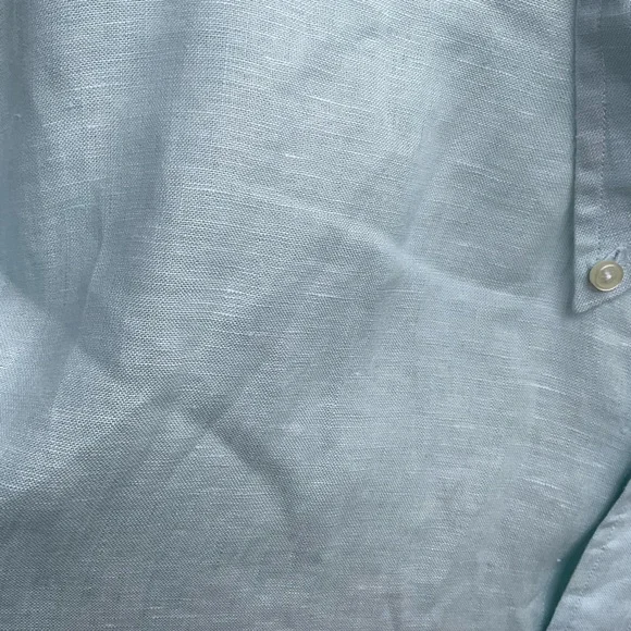 Brooks Brothers Short-Sleeve Linen Shirt- GREEN - Picture 3 of 8